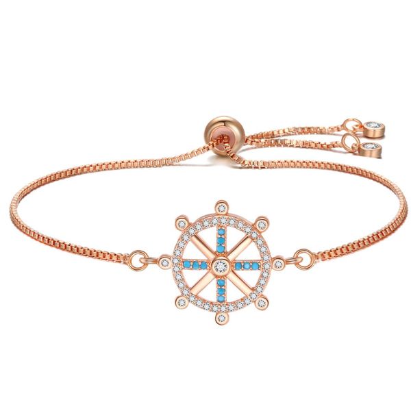 

adjustable tennis charm bracelets & bangles women romantic rose gold bracelet femme party jewelry wedding gift, Golden;silver