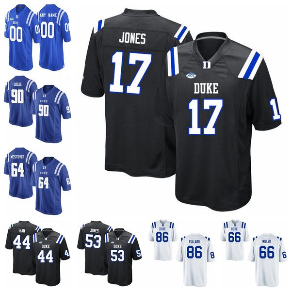 

duke blue devils американский футбол джерси бен хамфрис джерси дэвис koppenhaver mataeo дюран декстер лоуренс иалон калхун пользовательские, Black