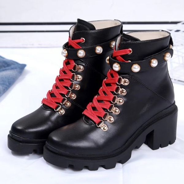 

fashion leather star women s shoes ladies leather short autumn and winter waterproof platform ankle designer fashion brand martin boots