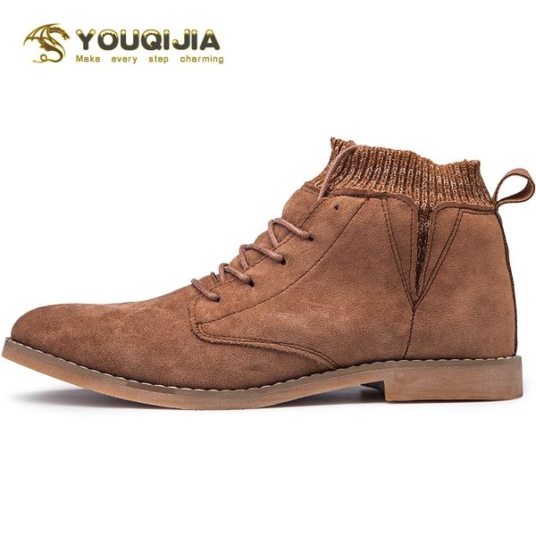 

men shoes sapatos tenis masculino male autumn winter front lace-up leather ankle boots shoes man casual high canvas men, Black