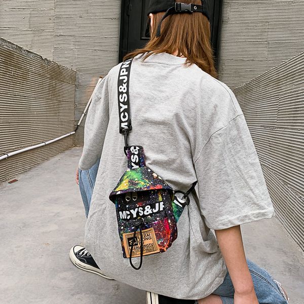 

ins ultra-fire and forget the bright star canvas small bag female 201 new tide messenger mobile