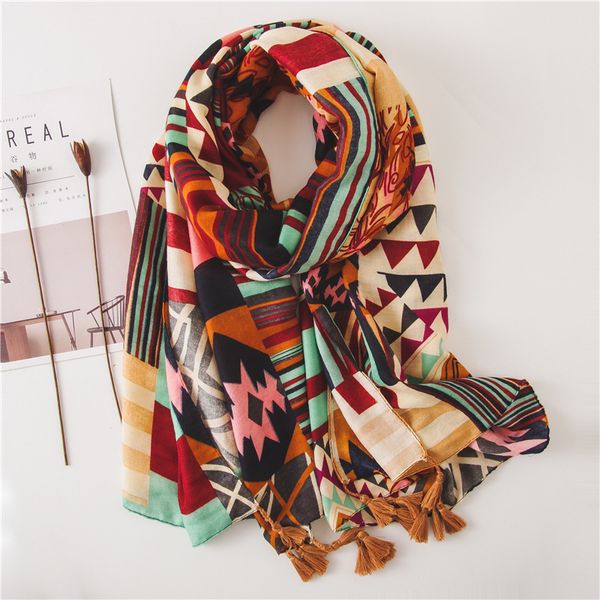 

spelling color geometry tourism air conditioner sunscreen cotton scarf ma'am shawl scarf silk scarf, Blue;gray
