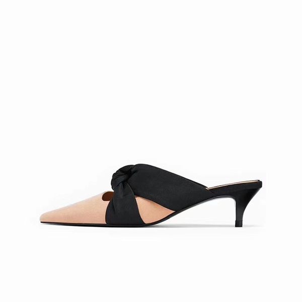 

baotou slippers female 2020 new summer korean version of the fine sandals and slippers plus size shoes, Black