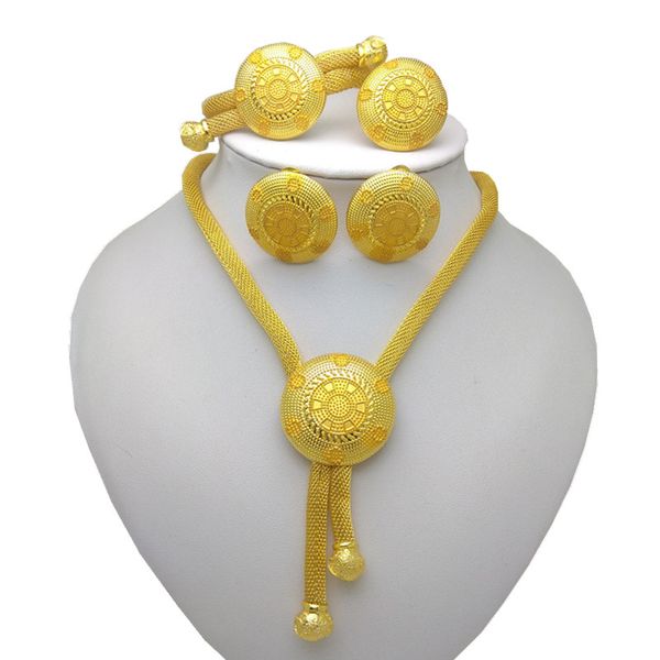 

kingdom ma news nigerian wedding african costume jewelry set dubai fashion charm neckace jewelry sets for women party, Silver