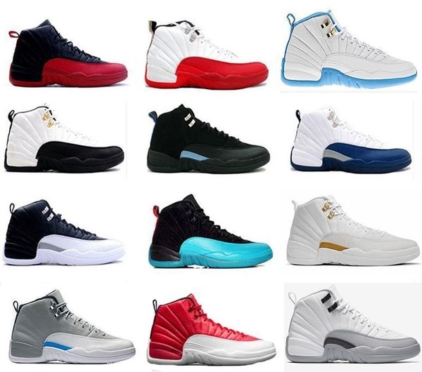 

designer shoes 12 12s ovo white gym red dark air grey basketball shoes men women taxi blue suede retro f flu game cny sneakers size 36-47