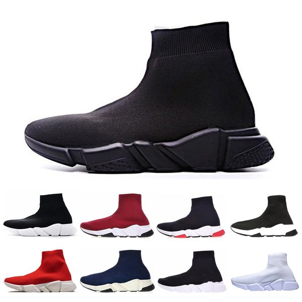 

New Hot casual Shoes Speed Trainer sock shoes foe men women Triple Black white red high quality paris sneakers 36-45