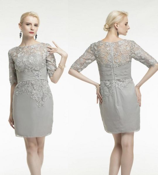 

сексуальная длина до колен короткие мать свадебные платья с длинным рукавом куртка кружева мать платья плюс размер формальное вечернее плать, Black;red