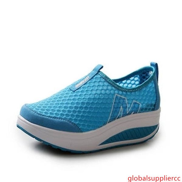 

beige summer water sneakers for women outdoor sport lightweight beach shoes breathable mesh massage female platform shoes