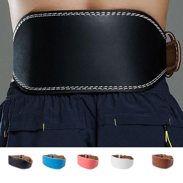 

quality padded leather fitness weight lifting belt sports weightlifting waist support straps gym fitness training back supports
