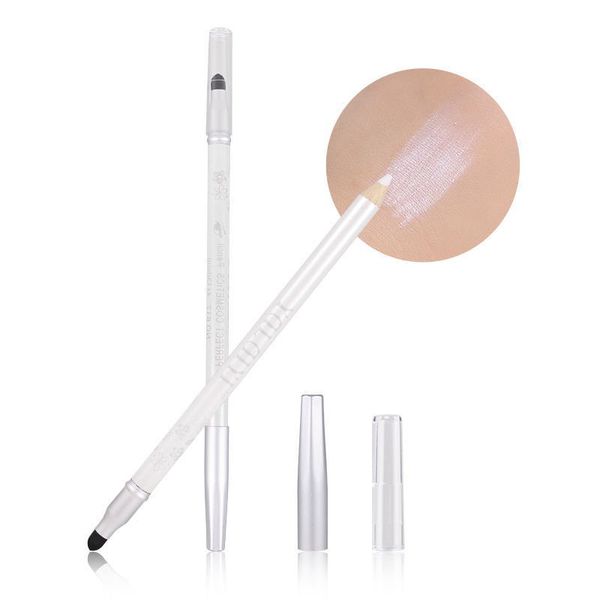 

beauty white high light eye shadow pen crayon with makeup brush waterproof not smudge cosmetic brush makeup fragrance