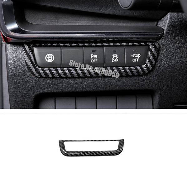 

abs matte/carbon fibre car headlamps adjustment switch cover trim sticker car-styling for 3 axela 2019 2020 accessories