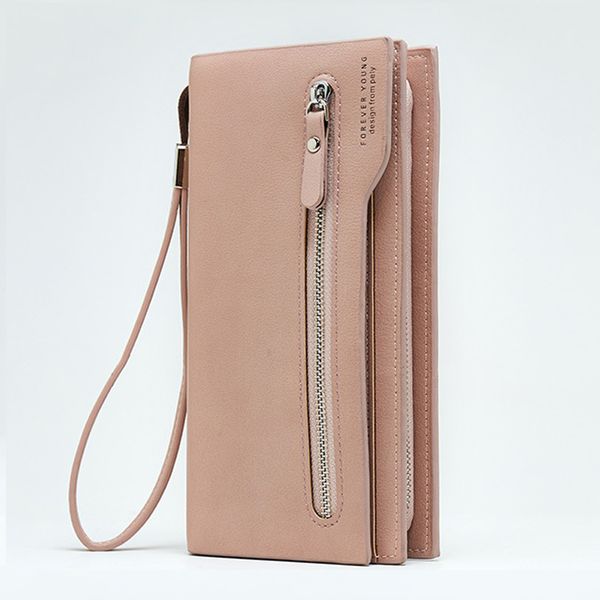 

2019 new women's wallet female pu leather wallet lady's clutch leisure purse women wallets long coin purse card holders carteras, Red;black