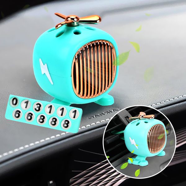 

forauto helicopter car air outlet perfume with phone number card air freshener dashboard ornaments car-styling