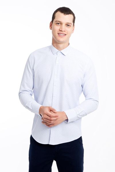 

kigili menswear white long sleeve plaid slim fit spread collar made in turkey, White;black