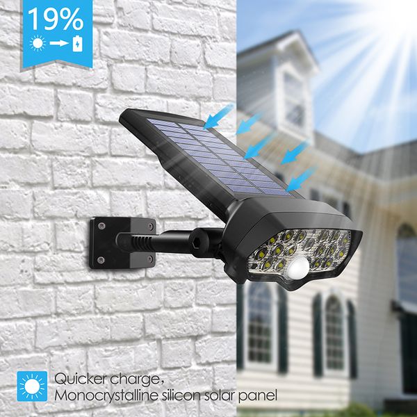 2019 New Led Solar Light Pir Motion Sensor Solar Lamp Waterproof Solar Powered Spotlights Wall Lamp For Outdoor Garden Decoration Street Light From
