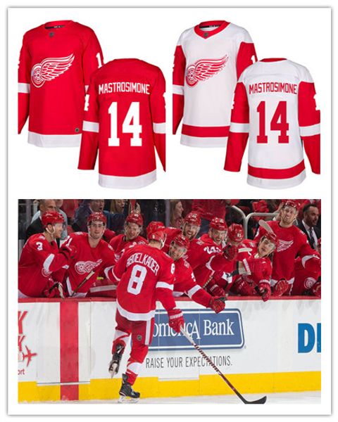 

men's robert mastrosimone jersey detroit red wings 14 fanatics red home premier white away breakaway hockey jersey women's youth s, Black;red