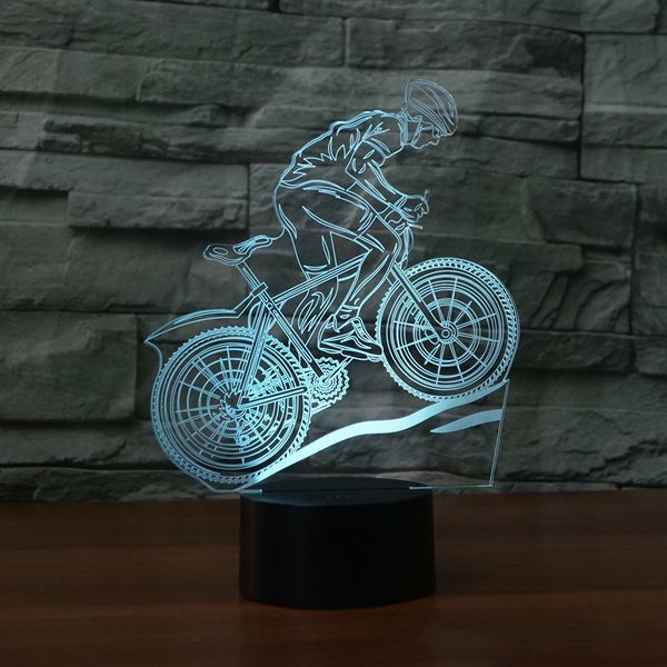 

bicycle exercise 3d lamp 7 color bicycling led night lamps for kids touch led usb table lampara lampe baby sleeping nightlight