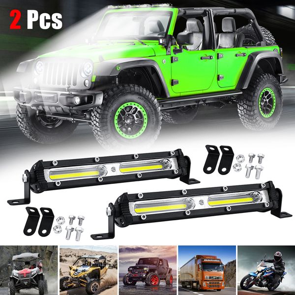 

2x 48w 12v 24v 18led work light bulb spot beam bar car suv off road driving fog lamp