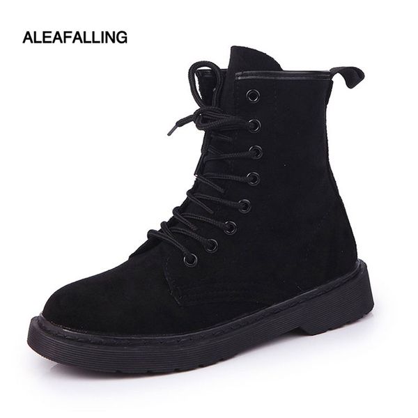 

aleafalling classical lace up mature women shoes botas female women ankle fashion boots snow boots lady shoes size 35-40 wbt95, Black