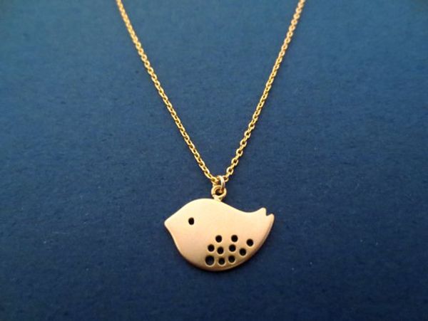 

fashion cute baby bird necklace animal tiny sparrow necklace small flying bird necklace little swallow necklaces for women jewelry, Silver