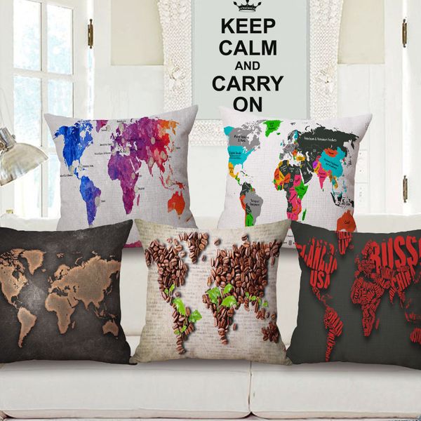 

sellers european restore ancient ways cotton cushion set colour map cotton pillow waist pillow