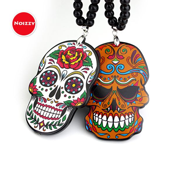 

noizzy suger skull new car auto fashion pendant jdm interior rear view mirror ornament hanging dangle charm acrylic car-styling