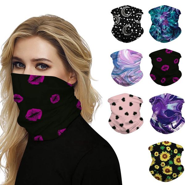 

seamless digital print neck gaiter tube scarf headwear motorcycle scarf riding bandana head scarves, Black