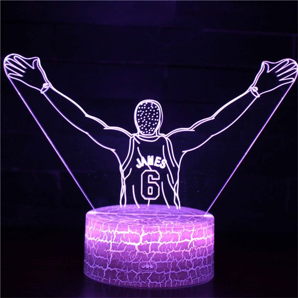 7 Couleurs Basket Ball Lampe Usb 3d Veilleuse Led Enfants Chambre Lampe Decorative Nouveaute Cadeau 3d Lumiere De Nuit Veilleuses Eclairage Pour Enfants