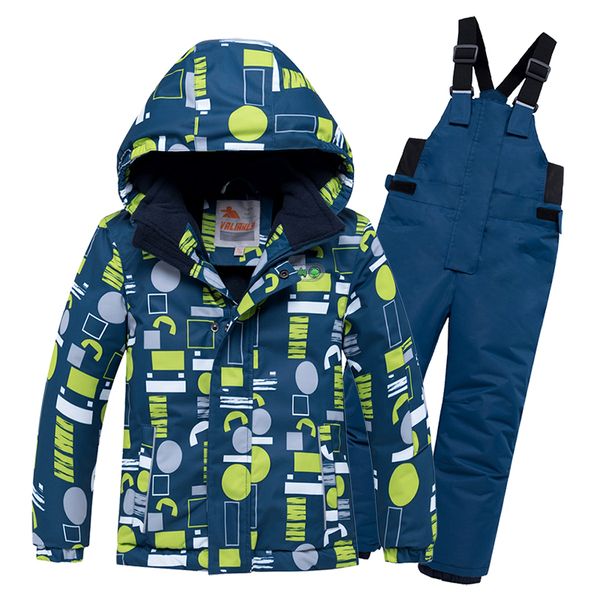 

2020 kids clothes boys winter ski suit children snow suit skiing jacket pants waterproof windproof kids snowboarding sets -30c, White