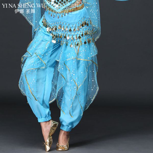 

stage wear bellydance costume pants women belly dance trousers woman dancing india 5 colors, Black;red