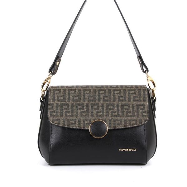 

silver women fashion bags 839-32393 m105 black-pd khaki