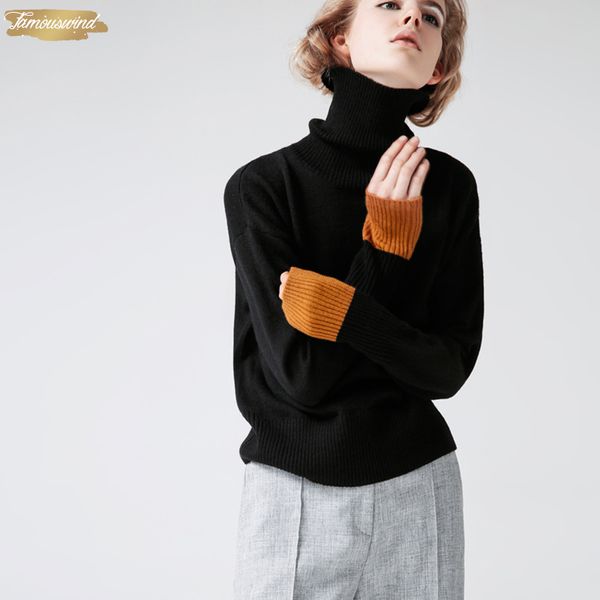 

casual sweaters and pullovers autumn turtleneck long sleeve pull femme black red color long sleeve women knitting sweaters, White;black