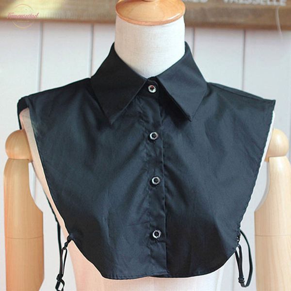 

дамы женщины взрослые съемный лацкан рубашки поддельные воротник мода сплошной цвет ложные блузки галстуки одежда аксессуары lb, White