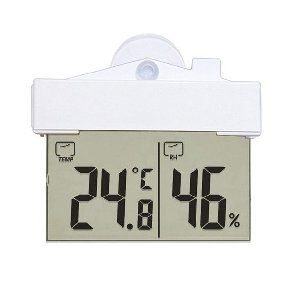 Digitales Display-Thermometer, Dachform, Saugnapf, Designer, Outdoor, Zuhause, Innenbereich, kreativ, H208H, LCD-Thermometer, heißer Verkauf, HHA-1032