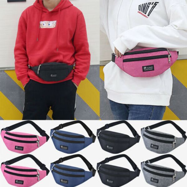 

men women waist bum bag fanny pack belt money pouch wallet travel hiking bag