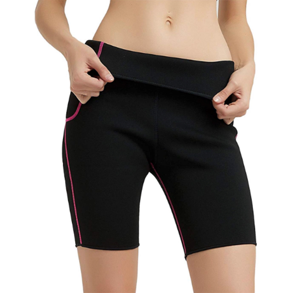 

high waist nylon yoga shorts women home workout fitness hip training elastic spandex shorts skinny running cycling sportwear, White;red
