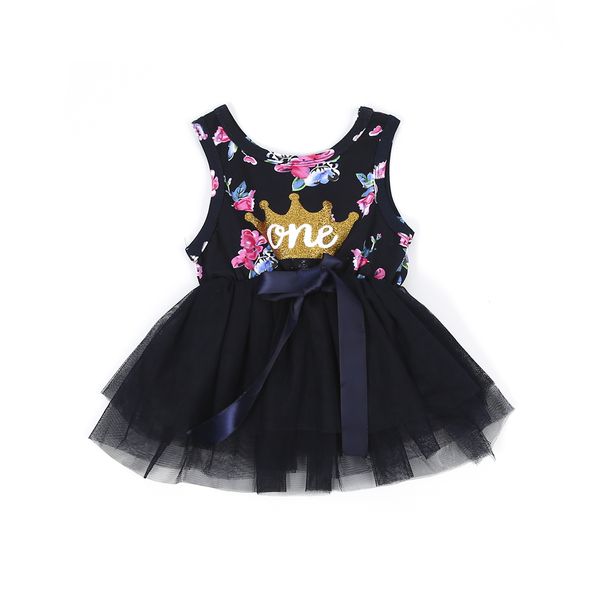 

малыш девушки принцесса детское платье новорожденный младенческая детская девочка одежда фиолетовый цветочная корона печать tutu бальные пла, Red;yellow