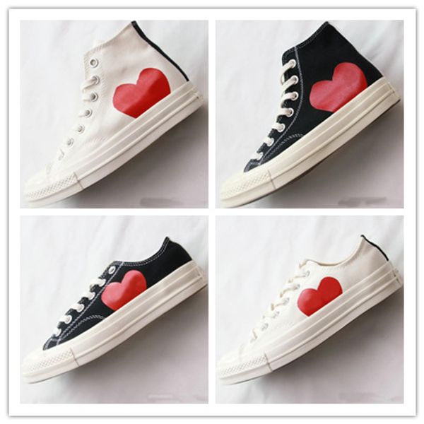 

1970s Big Eyes Play Chuck 70 Multi Heart 70s Hi Canvas Shoes Classic 1970 Jointly Name skateboard Trainers Casual Sport Sneakers Size36-44, White;red