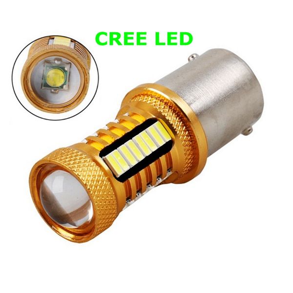 

2pcs 1156 7506 ba15s p21w r5w 1200lm cree chips led car tail bulb brake lights auto reverse lamp daytime running light white