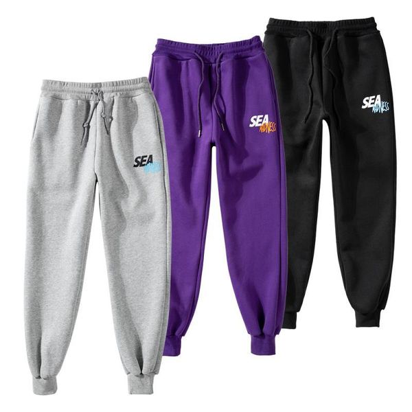 

mens designer pants casual jogger pants high street autumn long pencil pants male slim fit trousers, Black