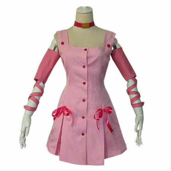 

jojo's bizarre adventure movie sugimoto reimi cosplay costume pink dress, Black;red
