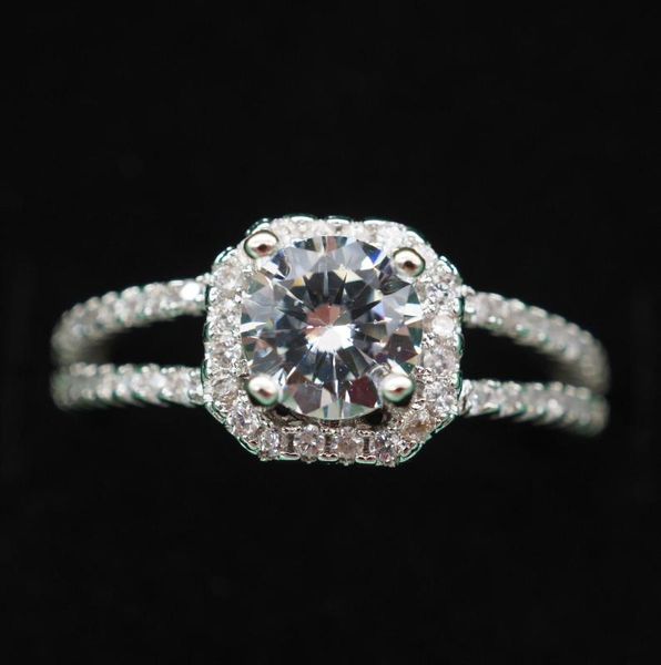 

fashion crystal engagement design rings for women zircon cubic elegant rings female wedding jewelry, Golden;silver