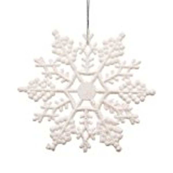 

club pack of 24 winter white glitter snowflake christmas ornaments 4