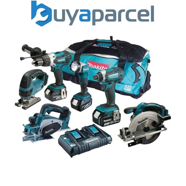 

Makita dlx6067 18v lxt 6pc combi kit 3 x 3 0ah batterie inc jig aw planer