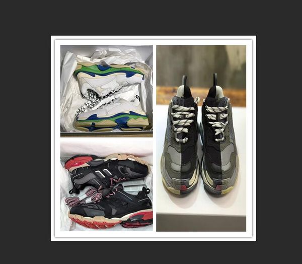 

2019 new fa hion pari 17fw triple neaker triple ca ual dad hoe men women beige white black ceahp port de igner hoe ize 36 45