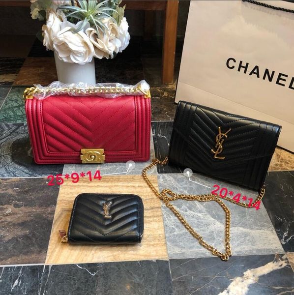

three-piece designers luxury handbag wallet crossbody bag casual leather handbag crossbody bag femaletote new -29