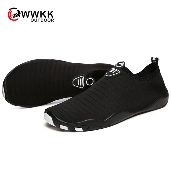 

wwkk summer mesh breathable upstream aqua shoes breathable slip-on flat water beach sandals swimming socks sea surfing slippers
