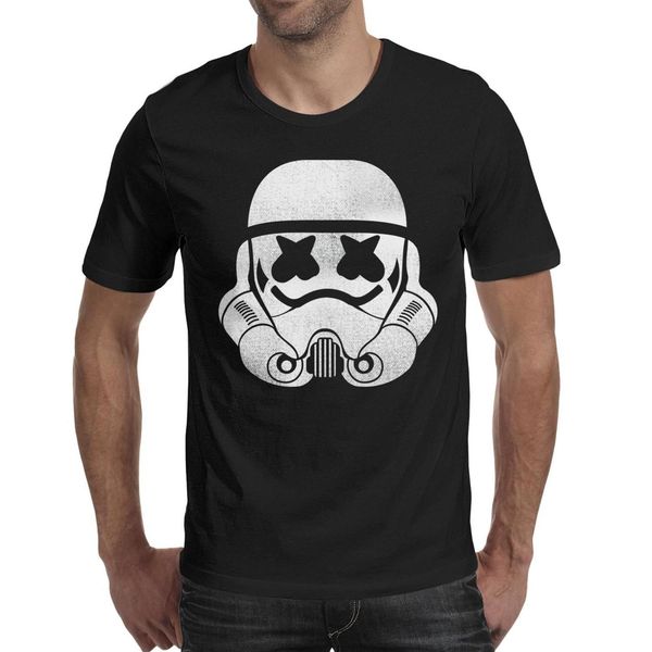 

marshmello love troopers черная мужская футболка дизайн графический сумасшедшие рубашки полоса повседневная футболка, White;black