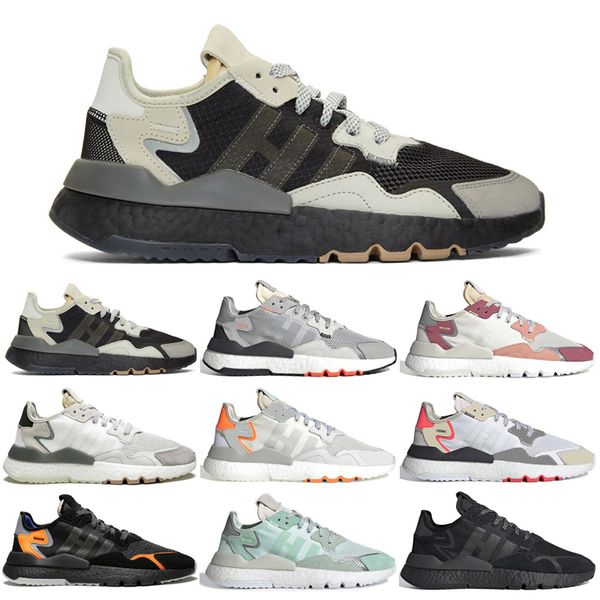 

Nite Jogger Running Shoes Mens triple black TRACE PINK Beige trainer women 3M Reflective Shoes Outdoors Sports Sneakers size 36-45