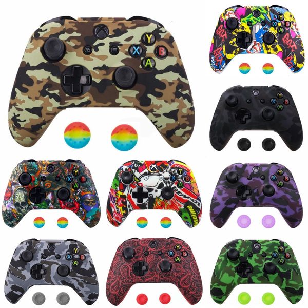

ueat9 ivyueen 1 one soft silicone protective skin x cover + 2 case thumb sticks caps grips for microsoft xbox x 1 wireless controller